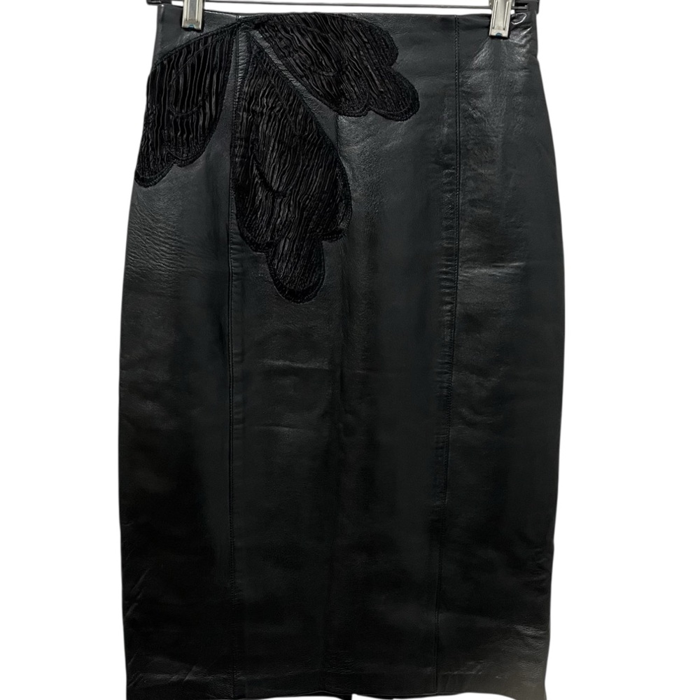 Olympic Leather Co. Black Leather Skirt